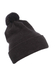 Dark Grey Yupoong Cuffed Knit Beanie With Pom Pom Hat   Dark Grey || product?.name || ''