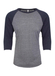Next Level Men's Unisex Triblend 3/4-Sleeve Raglan T-Shirt Vintage Navy / Premium Heather  Vintage Navy / Premium Heather || product?.name || ''