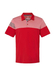 Men's Power Red Adidas Heathered 3-Stripes Colorblock Polo  Power Red || product?.name || ''