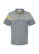 Adidas Vista Grey / EQT Yellow Heathered 3-Stripes Colorblock Polo Men's  Vista Grey / EQT Yellow || product?.name || ''