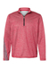 Adidas Men's Power Red Heather / Black Brushed Terry Heathered Quarter-Zip  Power Red Heather / Black || product?.name || ''