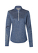 Adidas Collegiate Royal Heather / Mid Grey Women's Brushed Terry Heathered Quarter-Zip  Collegiate Royal Heather / Mid Grey || product?.name || ''