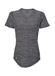 Adidas Women's Black Melange Melange Tech V-Neck T-Shirt  Black Melange || product?.name || ''