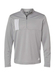 Adidas Grey Three / White 3-Stripes Double Knit Quarter-Zip Pullover Men's  Grey Three / White || product?.name || ''