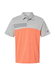 Adidas Grey Two Heather / Hi-Res Coral Heather Heathered Colorblock 3-Stripes Polo Men's  Grey Two Heather / Hi-Res Coral Heather || product?.name || ''