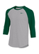 Nike Dark Grey Heather / Gorge Green Dri-FIT Three-Quarter-Sleeve Raglan T-Shirt Men's  Dark Grey Heather / Gorge Green || product?.name || ''
