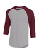 Nike Dark Grey Heather / Deep Maroon Dri-FIT Three-Quarter-Sleeve Raglan T-Shirt Men's  Dark Grey Heather / Deep Maroon || product?.name || ''