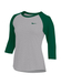 Nike Dark Grey Heather / Gorge Green Dri-FIT Quarter-Sleeve Raglan Top Women's  Dark Grey Heather / Gorge Green || product?.name || ''