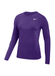 Court Purple / White Nike Pro Long-Sleeve Mesh T-Shirt  Women's Court Purple / White || product?.name || ''