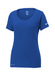 Nike Blue Women's Dri-FIT Scoop Neck T-Shirt  Blue || product?.name || ''