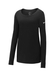 Nike Women's Black Core Cotton Long-Sleeve Scoop Neck T-Shirt  Black || product?.name || ''
