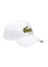 White Lacoste  Contrast Strap And Oversized Crocodile Cotton Hat  White || product?.name || ''