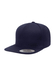 Yupoong Navy 5-Panel Structured Flat Visor Classic Snapback Hat   Navy || product?.name || ''